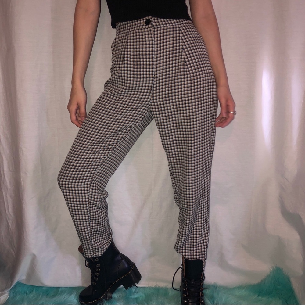 Plaid print punk pant
